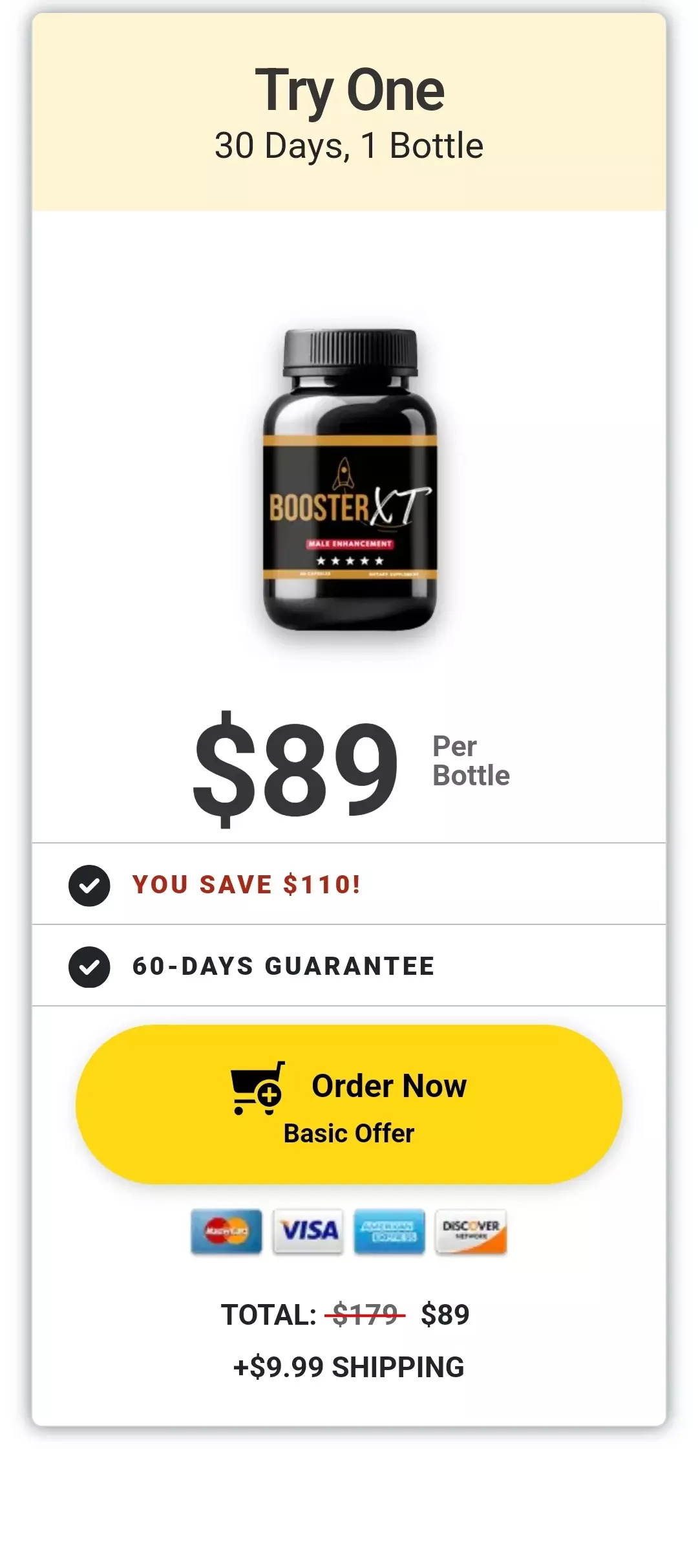 Booster XT™ 1 bottle pricing